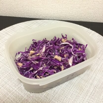 紫キャベツは栄養価高いんですね♡
ツナ入りで食べやすいサラダでした♡
ご馳走さまでした♡